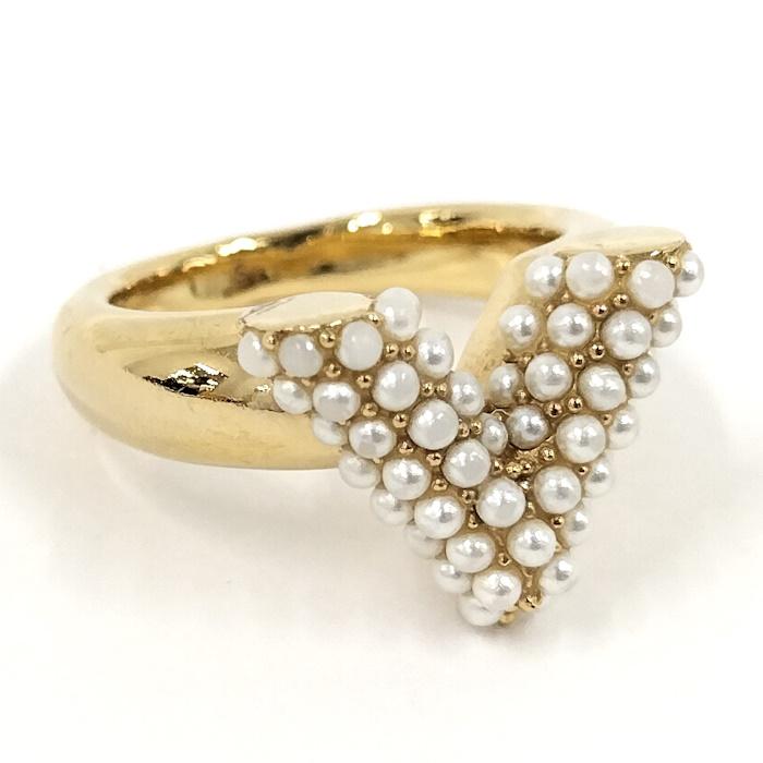 LOUIS VUITTON バーグ エッセンシャル V ペルル リング 表記サイズ S  