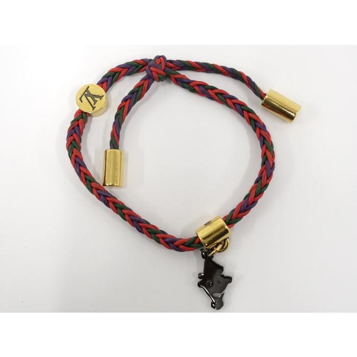 中古 ルイヴィトン ブラスレ フレンドシップ ブレスレット ミサンガ レザー ゴールド金具 レッド マルチカラー Mp234e Jjコレクション ヤフー店 通販 Yahoo ショッピング