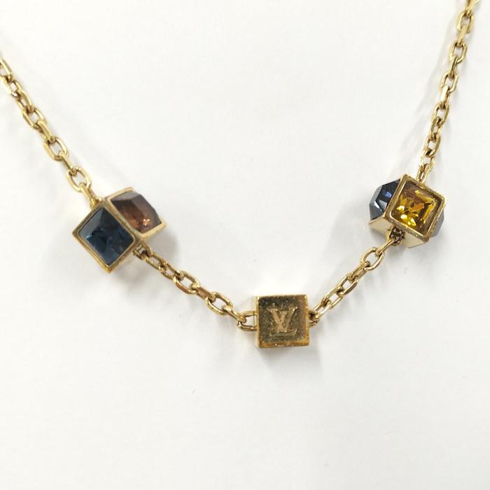 LOUIS VUITTON コリエ ギャンブル ネックレス メッキ ゴールド