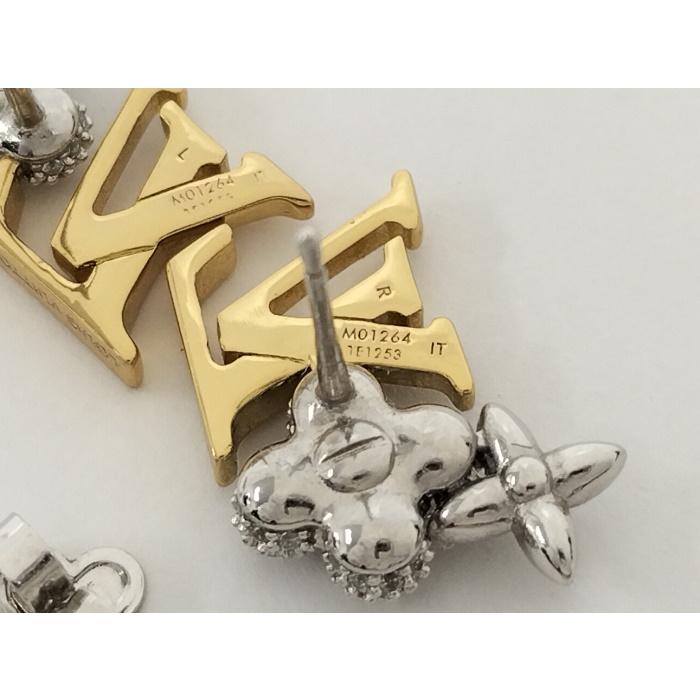 LOUIS VUITTON 【中古】LOUIS ピュス LV グラム ピアス メッキ LOUIS VUITTON 【中古】LOUIS ピュス LV グラム ピアス メッキ