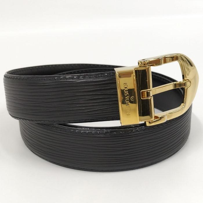 中古】LOUIS VUITTON サンチュール クラシック ベルト エピ ノワール 