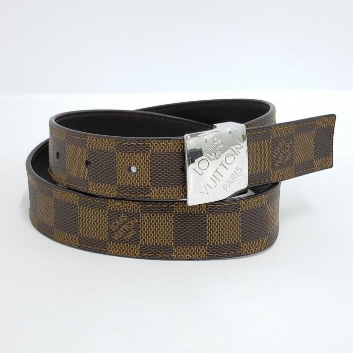 LOUIS VUITTON 【中古】LOUIS メンズベルト サンチュールキャレ ダミエ  