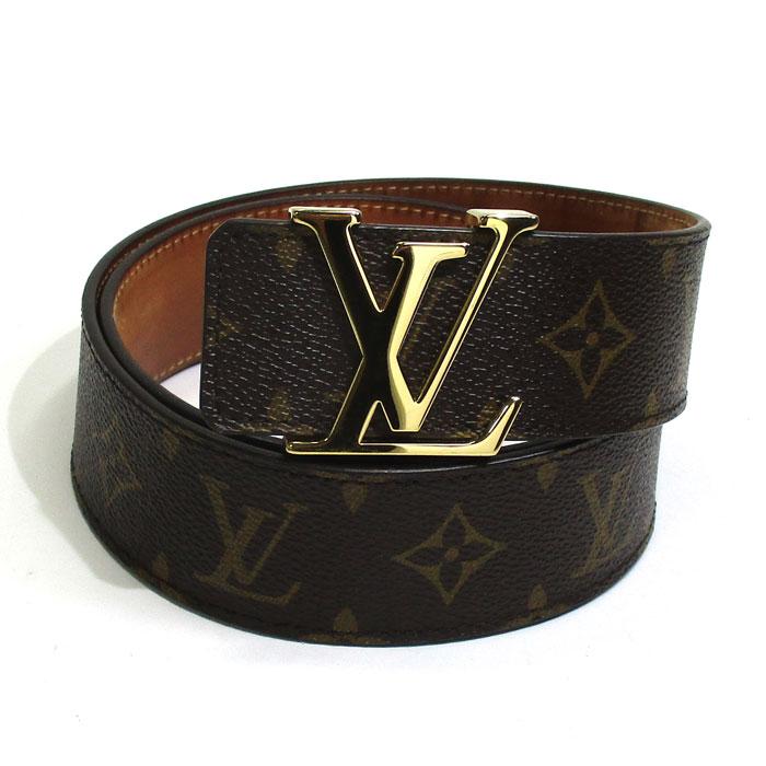 【中古】LOUIS VUITTON サンチュール LV イニシャル 40MM モノグラム ロゴバックル ベルト M9608 : JJ ...