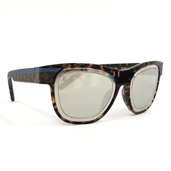 LOUIS VUITTON 【中古】LOUIS ミラーサングラス べっ甲柄 ブラウン 