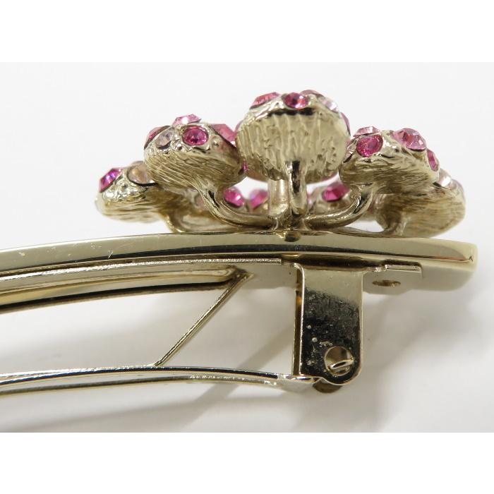 ルイ・ヴィトン バレッタ ピンク ゴールド ストーン