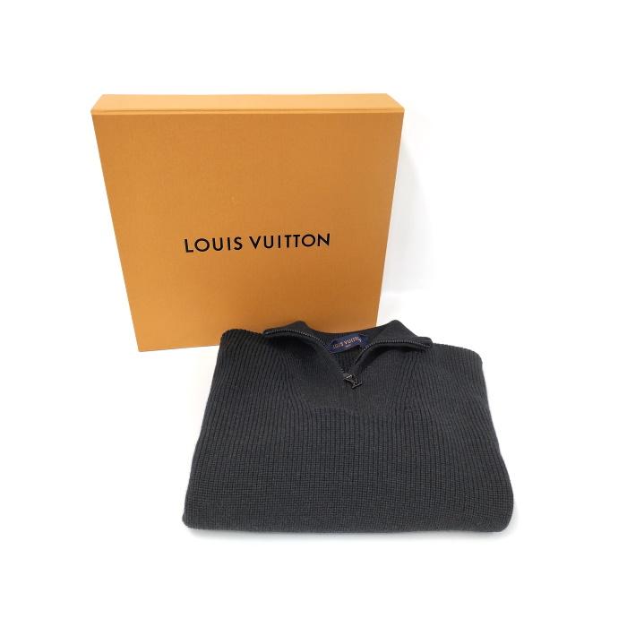中古】LOUIS VUITTON ジップアップ ニット ウール 表記サイズS