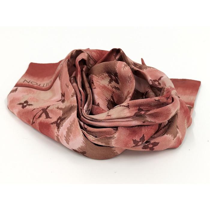 LOUIS VUITTON 【中古】LOUIS バンドー スカーフ イカット