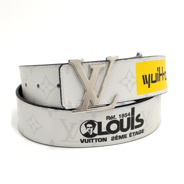 LOUIS VUITTON 【中古】LOUIS サンチュール イニシャル メンズ ベルト  