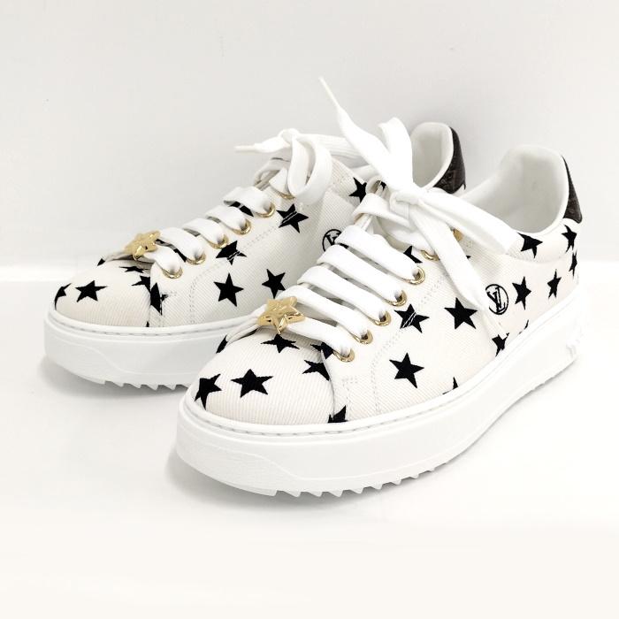 LOUIS VUITTON 【中古】LOUIS タイムアウト ラインスニーカー 