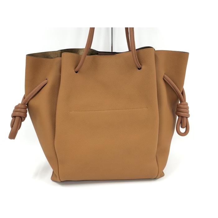 LOEWE フラメンコ ノット ショルダーバッグ レザー ブラウン LOEWE フラメンコ ノット ショルダーバッグ レザー ブラウン