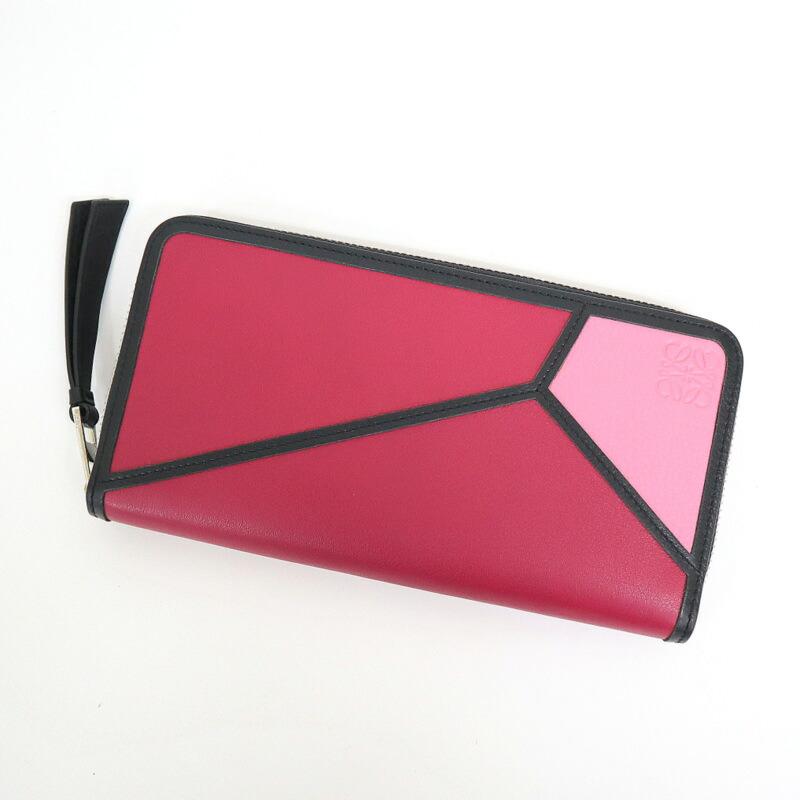 LOEWE ロエベ パズルジップアラウンド・ウォレット 長財布 ボルドー