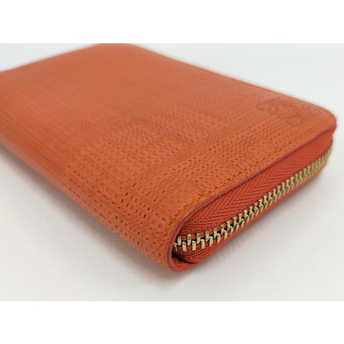 LOEWE（ロエベ） リネン カードケース レザー オレンジ : JJ