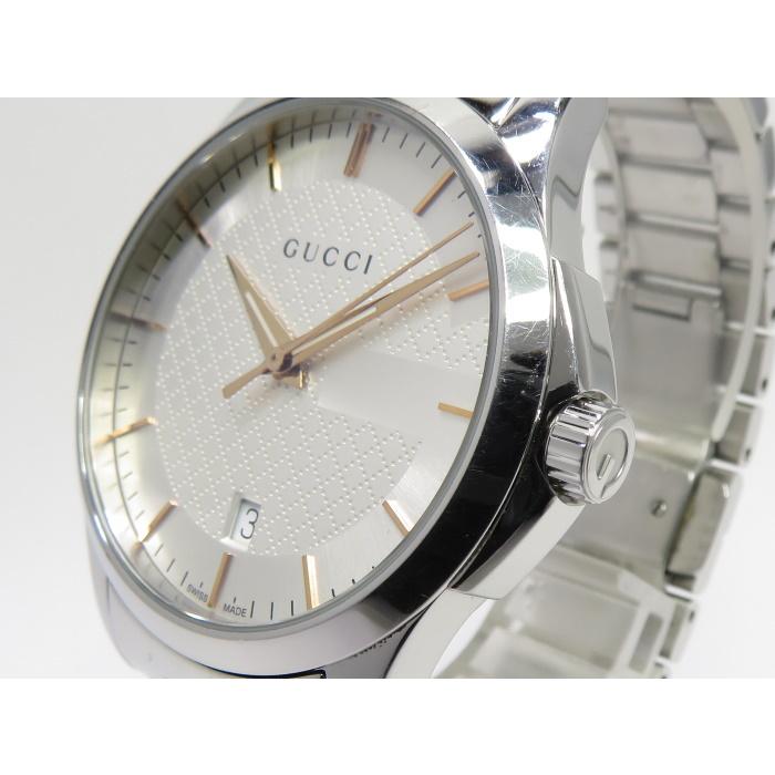 GUCCI 【中古】GUCCI Gタイムレス メンズ腕時計 クォーツ SS シルバー 