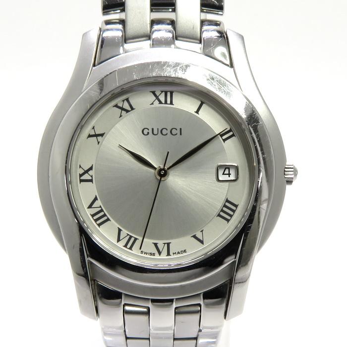 GUCCI 【中古】GUCCI Gクラス メンズ腕時計 SS クオーツ シルバー文字 