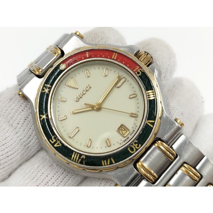 GUCCI メンズ腕時計 クオーツ SS アイボリー文字盤 9700M GUCCI 9700m 