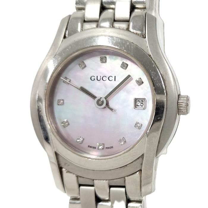 GUCCI レディース 腕時計 SS クォーツ ピンクシェル文字盤 5500L GUCCI レディース 腕時計 SS クォーツ ピンクシェル文字盤 5500L