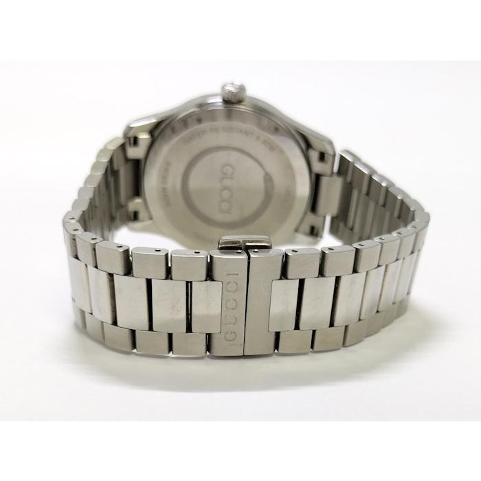 GUCCI Gタイムレス メンズ 腕時計 クオーツ SS ブラック文字盤
