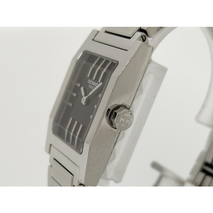 【中古】HERMES タンデム レディース 腕時計 SS クオーツ ブラック文字盤 TA1.210｜jjcollection2008｜02