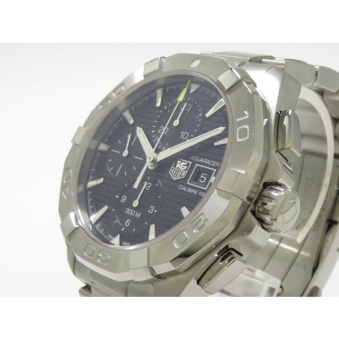 【中古】TAG HEUER 腕時計 アクアレーサー キャリバー16 クロノグラフ 自動巻き ブラック文字盤 CAY2110-0｜jjcollection2008｜03