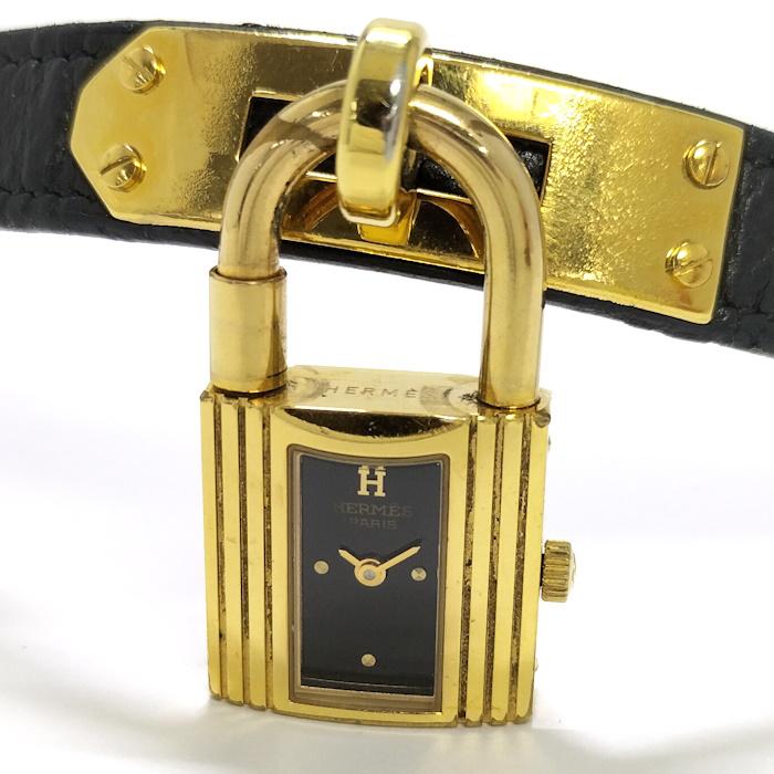 HERMES ケリーウォッチ レディース 腕時計 クオーツ SS レザー  