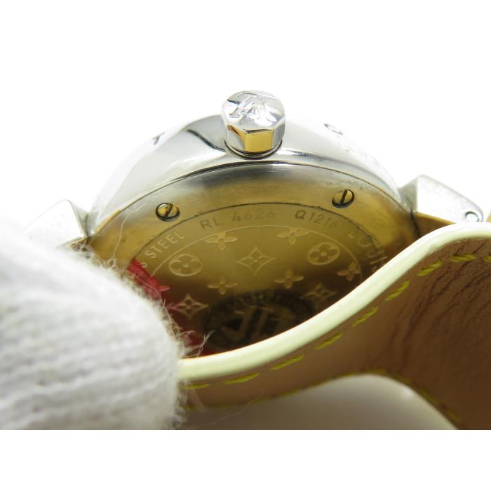 LOUIS VUITTON 【中古】LOUIS タンブール デイト レディース 腕時計 