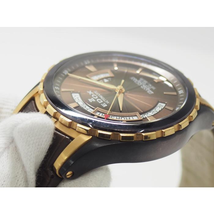 EDOX グランドオーシャン メンズ 腕時計 自動巻き SS レザー EDOX グランドオーシャン メンズ 腕時計 自動巻き SS レザー