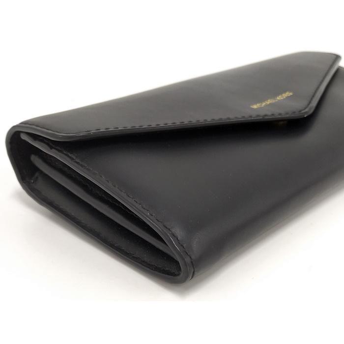 MICHAEL KORS 二つ折り長財布 レザー ブラック : JJコレクション