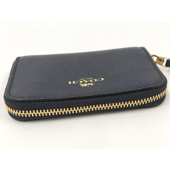 COACH ネイビー コインケース　コーチ　財布 カードケース　正規品 COACH カードケース レザー ネイビー F27569 : JJコレクション