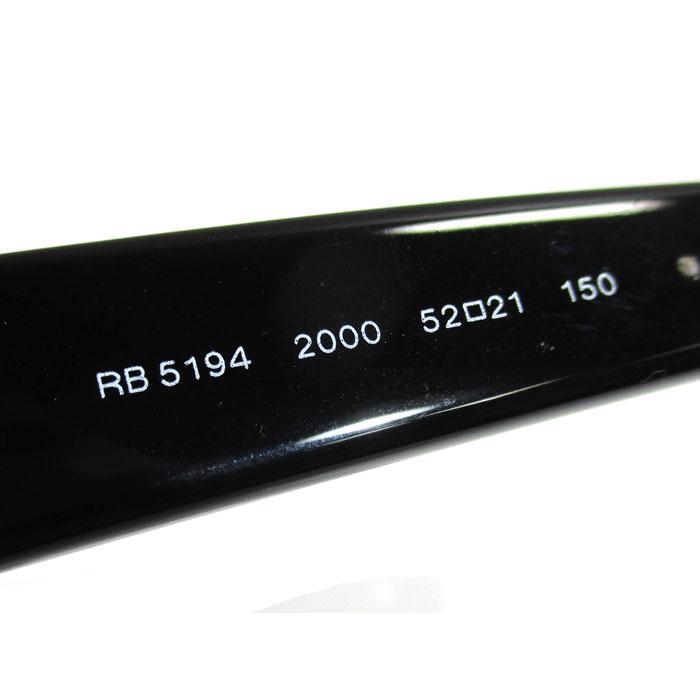 【中古】RayBan WAYFARER ウェイファーラー メガネフレーム 伊達メガネ 眼鏡 プラスチック ブラック RB5194｜jjcollection2008｜05