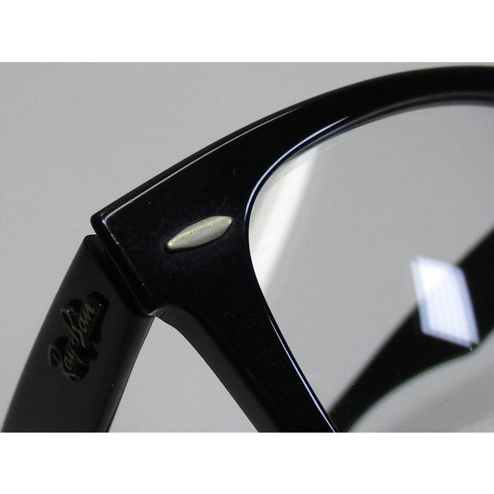 【中古】RayBan WAYFARER ウェイファーラー メガネフレーム 伊達メガネ 眼鏡 プラスチック ブラック RB5194｜jjcollection2008｜07