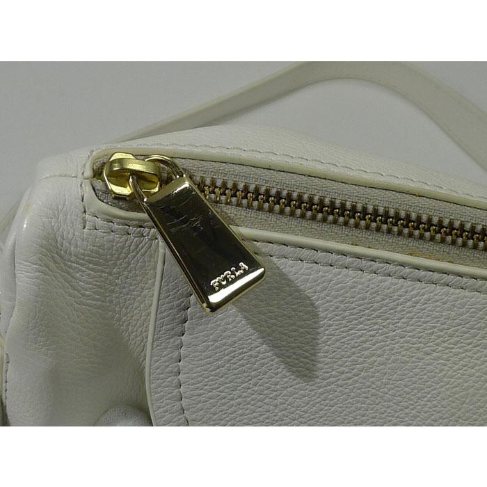 【中古】FURLA ショルダーバッグ レザー ホワイト F6055｜jjcollection2008｜07