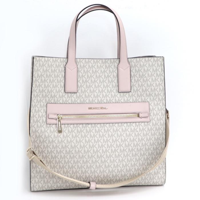 ブルー×レッド MICHAEL KORS ケンリー ラージ NS トートバッグ 2WAY
