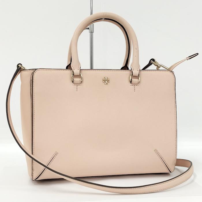 極美品　トリーバーチ　2way ショルダーバッグ　メタリックピンク　ロゴ金具 極美品 トリーバーチ 2way ショルダーバッグ メタリックピンク
