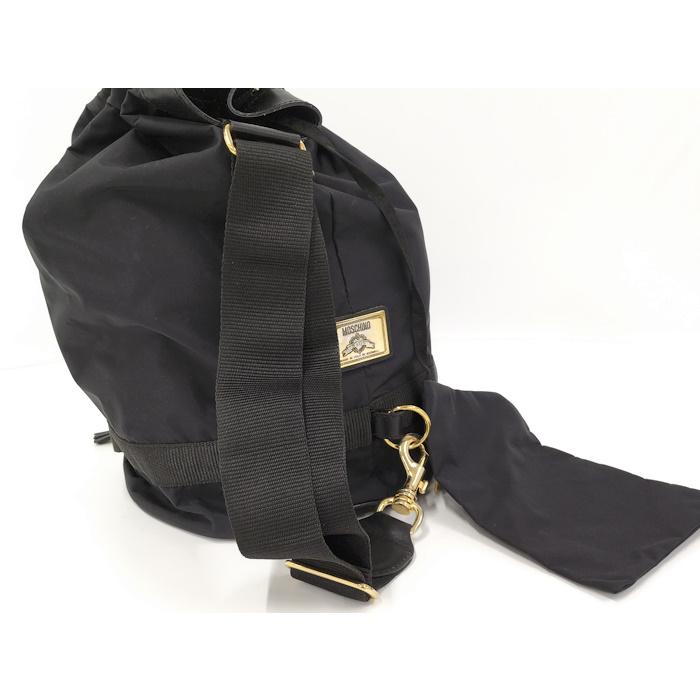 MOSCHINO（モスキーノ） 巾着型 ショルダーバッグ ポーチ付き ナイロン 
