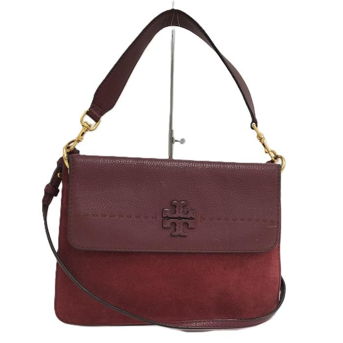 トリーバーチ　スエード2wayショルダーバッグ(ボルドー) TORY BURCH（トリーバーチ） TORY BURCH 2WAYショルダーバッグ レザー