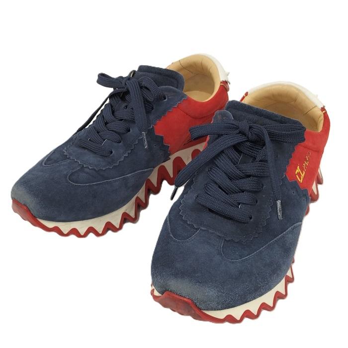 クリスチャンルブダン　スニーカー　ルビシャーク　41 1/2 Loubishark (MEN) ブラック カーフレザー - Shoes - Men
