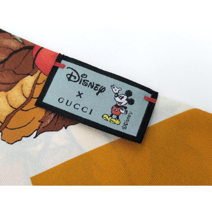 中古】GUCCI Disney コラボ スカーフ ネックボウ ミッキー シルク