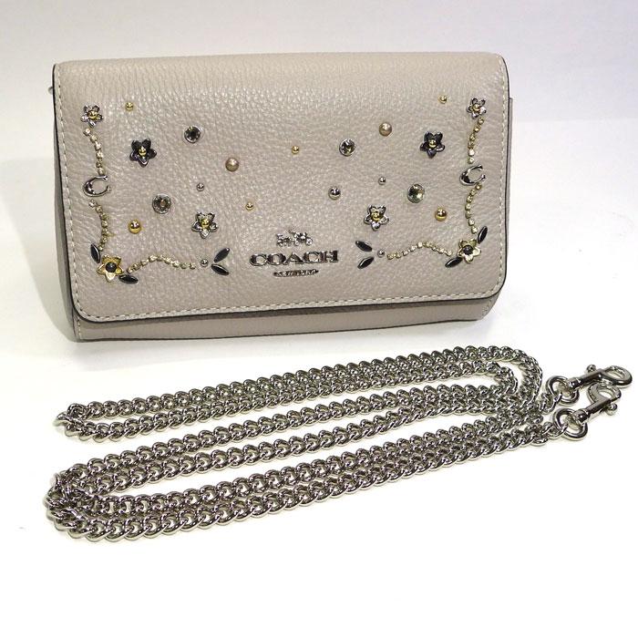 COACH 【中古】COACH クロスボディ スターダスト クリスタル リベット  