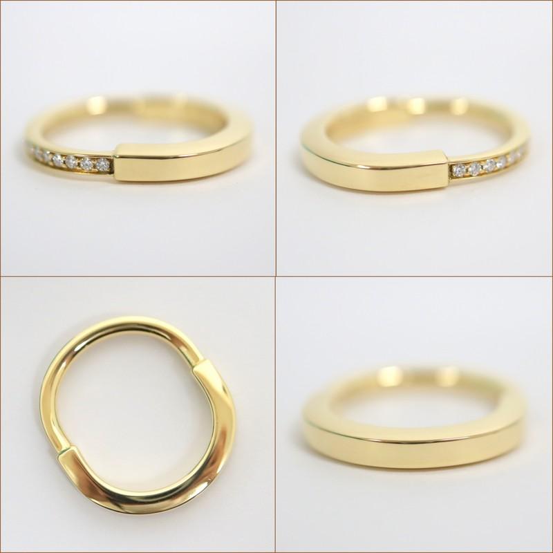 TIFFANY&Co. ティファニー ロックリング 750YG×ダイヤ D0.14ct 表記