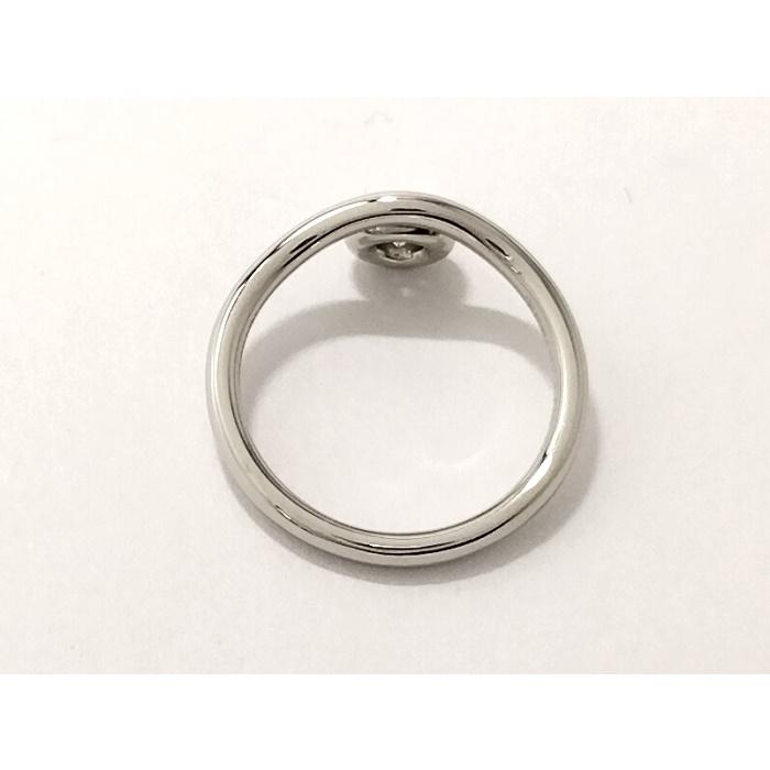 【中古】Tiffany＆Co. カーブド バイザヤード リング Pt950 プラチナ ダイヤモンド 約8号 約4.1g｜jjcollection2008｜04