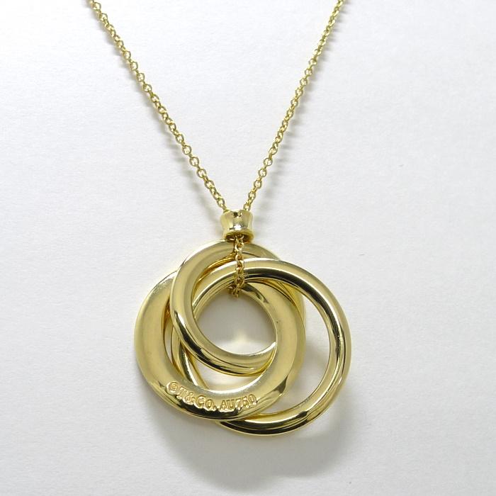 TIFFANY&Co. インターロッキング サークルネックレス K18YG