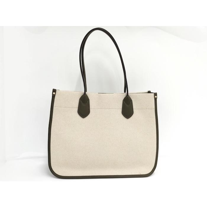 MICHAEL KORS トートバッグ キャンバス レザー ベージュ カーキ