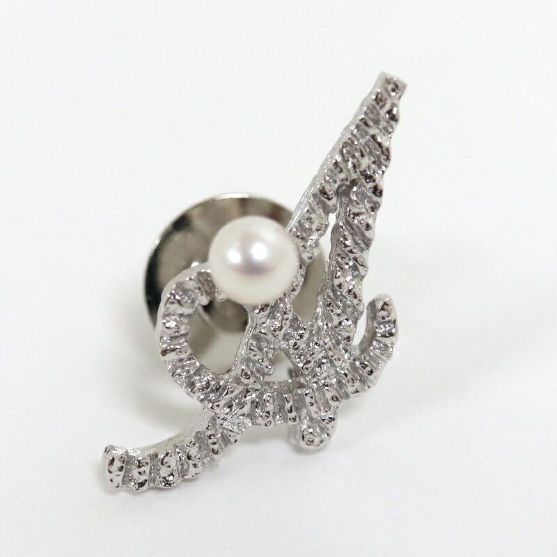 TASAKI タサキ パール・ピンブローチ イニシャル A SILVER刻印