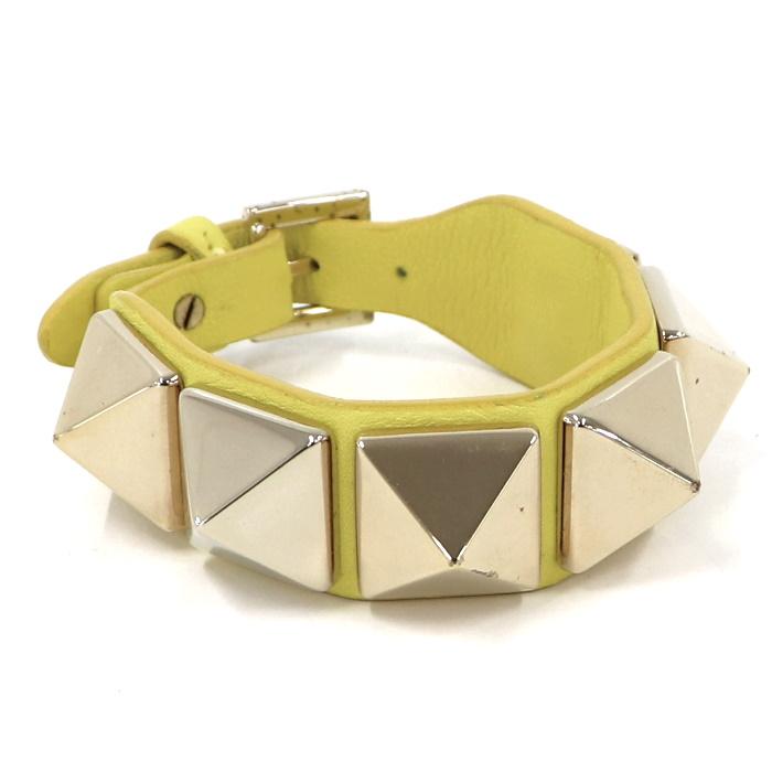中古】VALENTINO GARAVANI バングル ブレスレット ロックスタッズ 