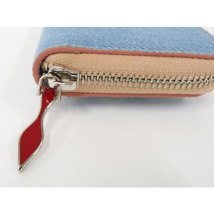 クリスチャンルブタン パネトーネ コインケース デニム スタッズ ラウンドジップ クリスチャンルブタン パネトーネ コインケース デニム スタッズ