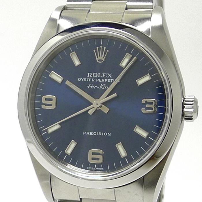 ROLEX（ロレックス） エアキング 自動巻き SS ブルー文字盤 K番 14000M