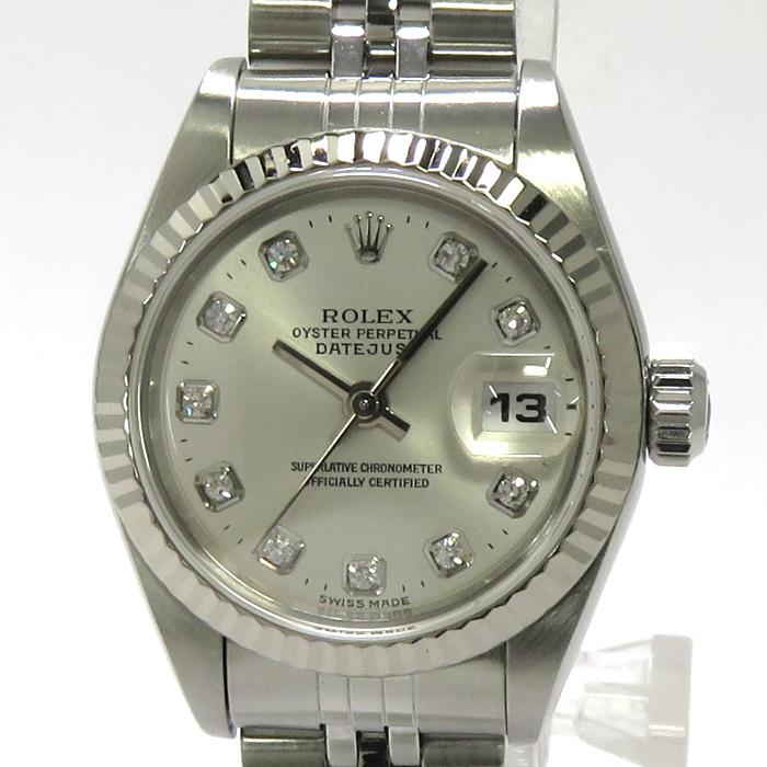 中古】ROLEX デイトジャスト 10PD 自動巻き SS WG コンビ シルバー文字  