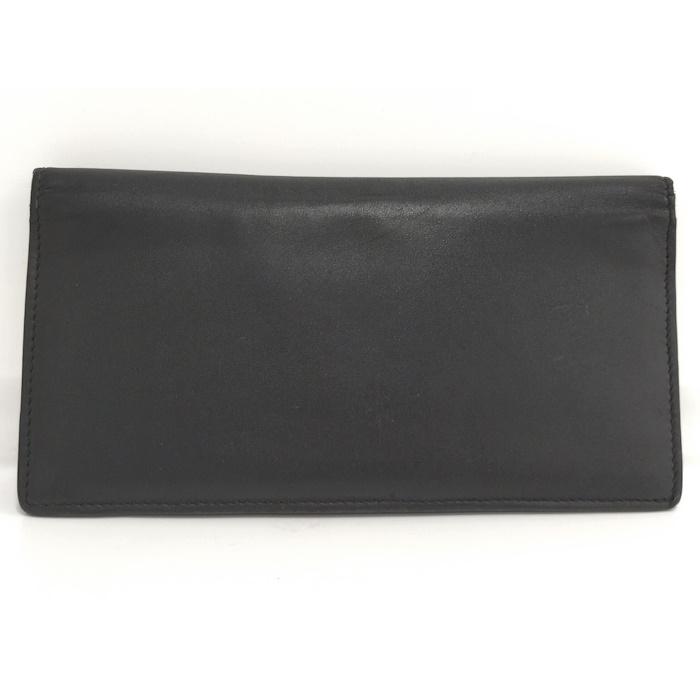 BALENCIAGA（バレンシアガ） 二つ折り長財布 ロゴ レザー ブラック