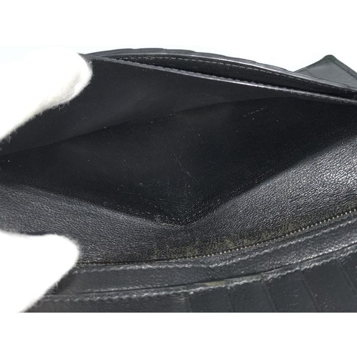 BALENCIAGA（バレンシアガ） 二つ折り長財布 ロゴ レザー ブラック