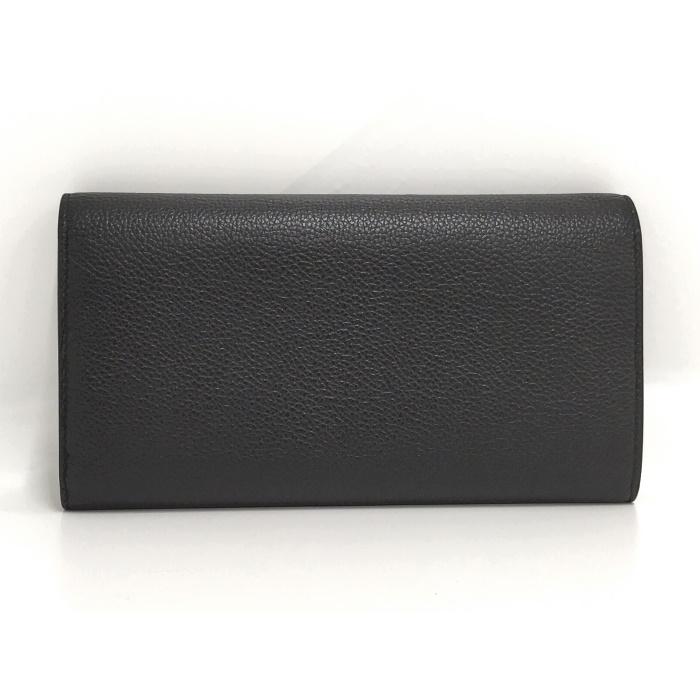 BALENCIAGA 【中古】BALENCIAGA 二つ折り長財布 レザー ブラック  